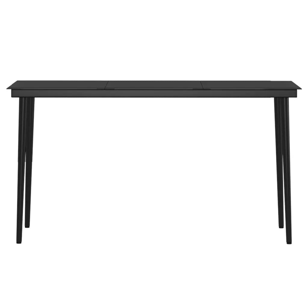 Set da Pranzo da Giardino 5 pz | Set Salotto da Giardino con Cuscini Nero