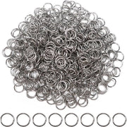 Anelli di Connettore in Acciaio Inossidabile - 500 pezzi - 8 mm - Connettore per Gioielli - Kit di Montaggio - Ideale per Collane/Bracciali - Incluso Cassetto di Stoccaggio