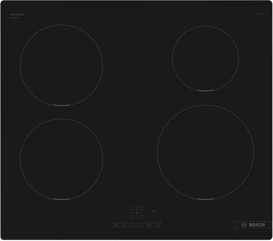 Piano Cottura A Induzione Bosch PUE611BB5J 4 Fuochi (L59,2xP52,2) Vetro Ceramica Nero