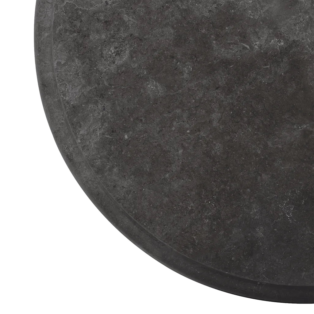 Piano per Tavolo Nero Ã˜40x2,5 cm in Marmo cod mxl 68514