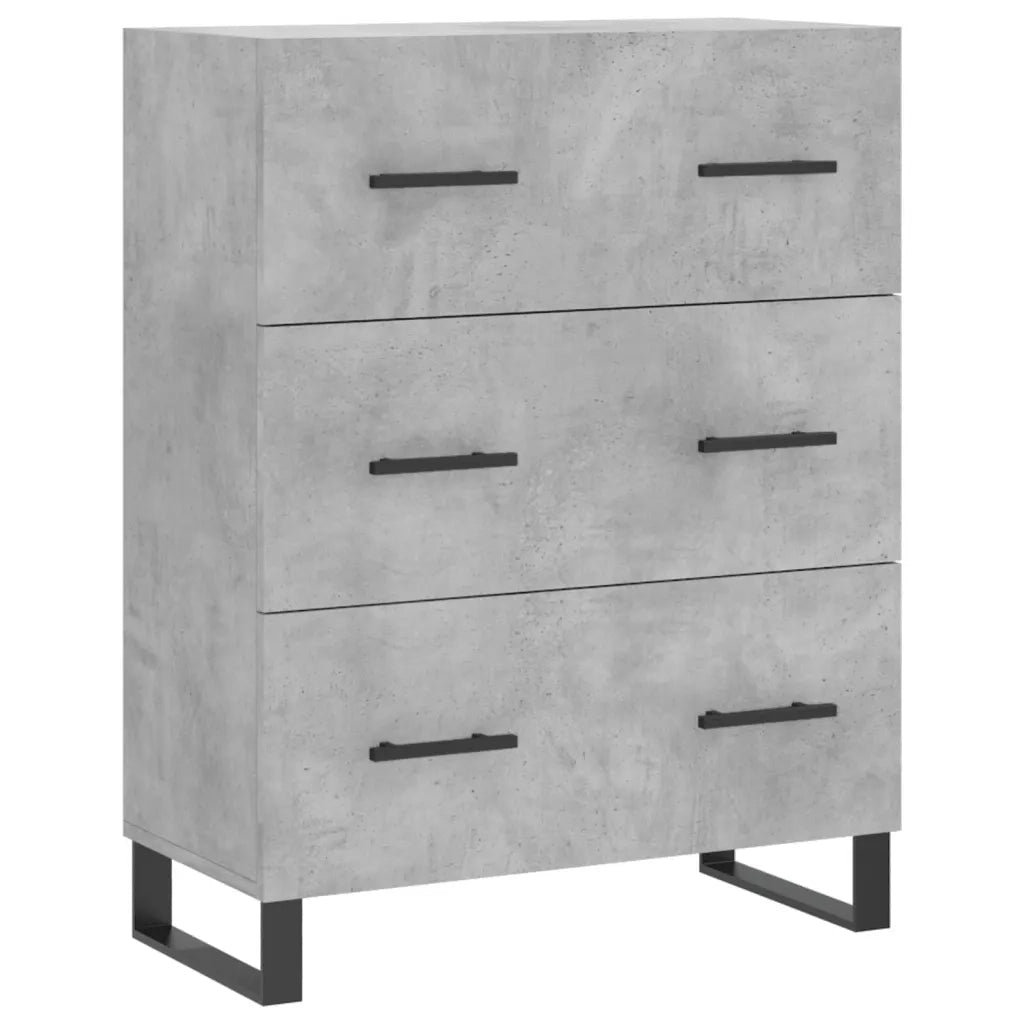 Credenza Grigio Cemento 69,5x34x90 cm in Legno Multistrato 827880