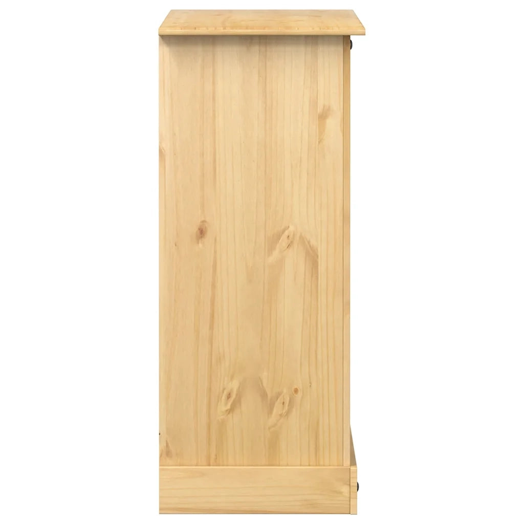 Cassettiera Corona 92x48x114 cm in Legno Massello di Pino