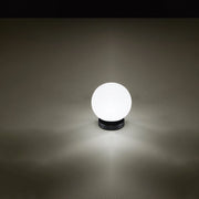 Lampada Da Scrivania Contemporanea Maga Metallo Nero Vetro 1 Luce G9