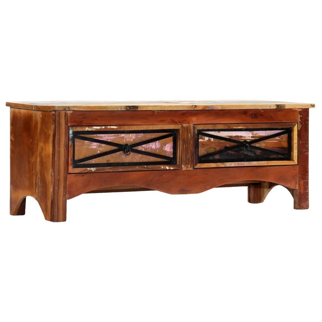 Mobile Porta TV 120x30x40 cm in Legno Massello di Recupero cod mxl 54930