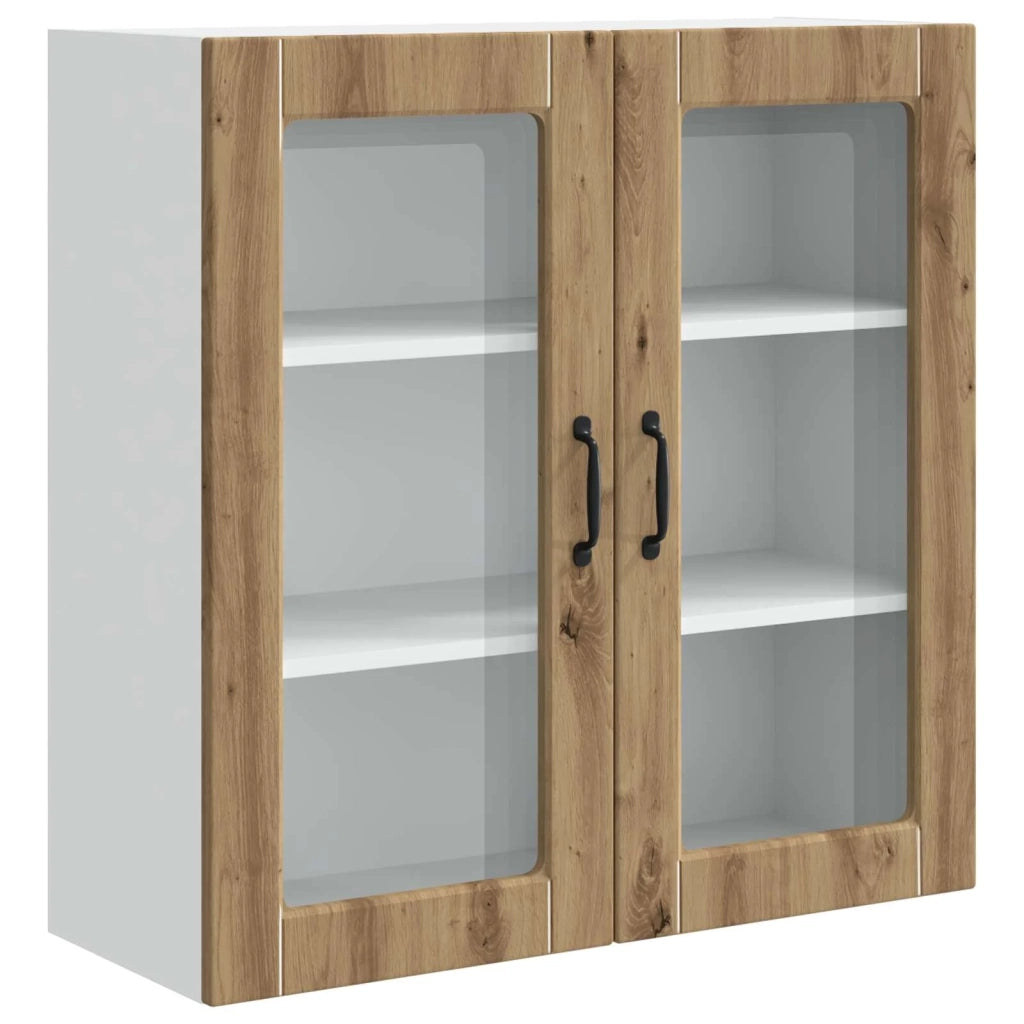 Pensile da cucina | Mobile in vetro da parete PORTO Rovere artigianale