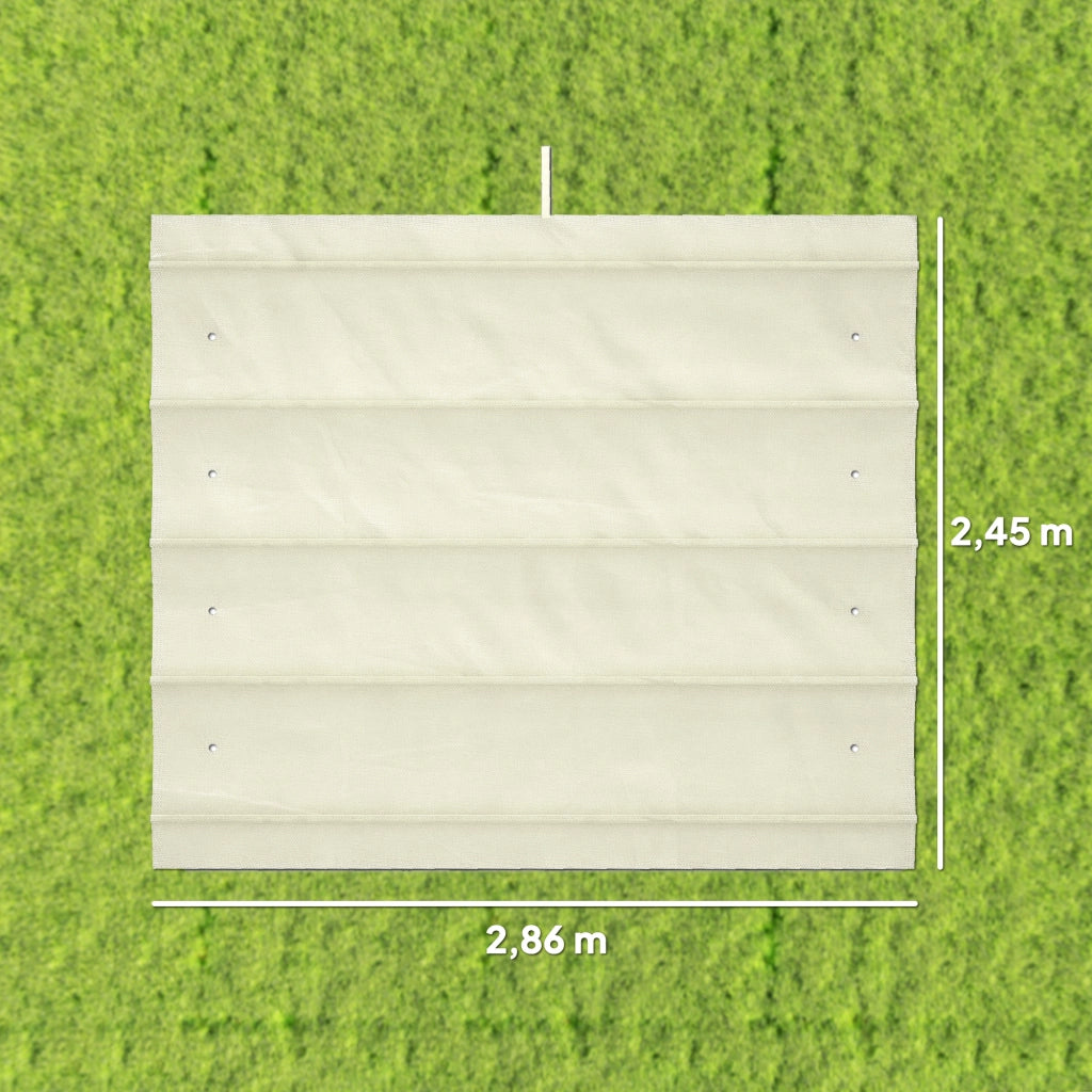 Toldo Retrattile 3x2,5 m per Pergola ¨C Zephmum ¨C Crema