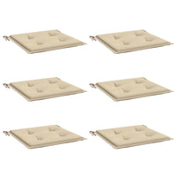Cuscini per Sedia 6 pz Beige 40x40x4 cm in Tessuto Oxford 314009
