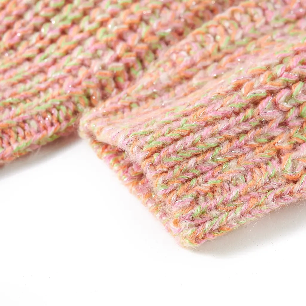 Maglione da Bambina Lavorato a Maglia Rosa Tenue 128 14527