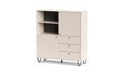 KIT MOBILE ALDO AL6 2 ANTE + 3 CASSETTI CM. 123X40X135H
