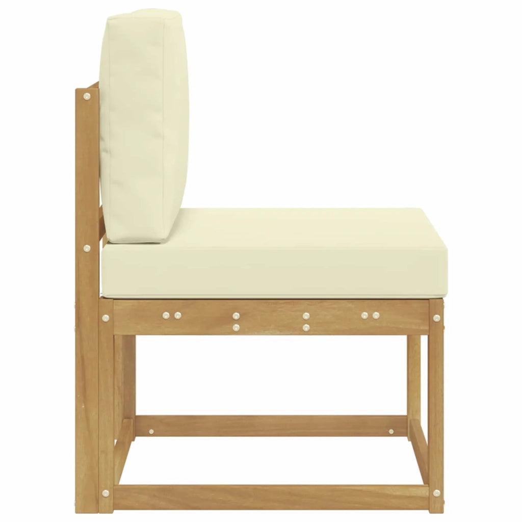 Set di divani da esterno-Sofa da giardino Bianco e Crema 59 x 63 x 73 cm