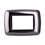 Placca Plastica Bombata Serie Space 3P Colore Cromato Lucido Compatibile Con Bticino Living International