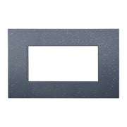 Placca Plastica Serie Venus 4P Colore Nero Brillante Compatibile Con Vimar Arke