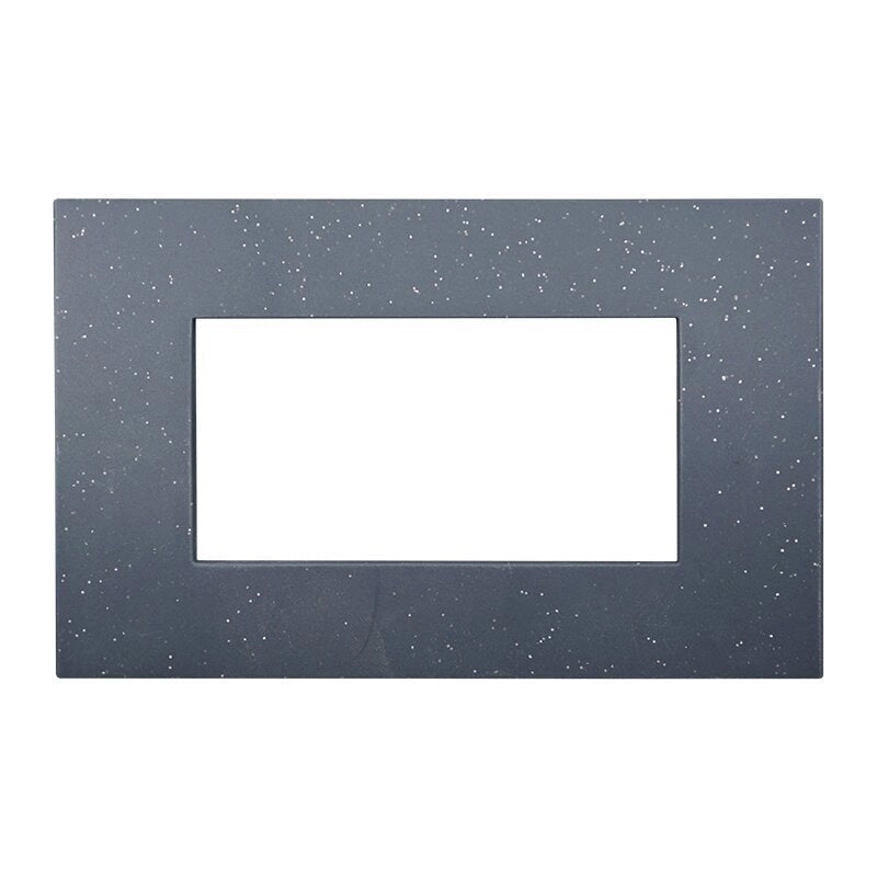 Placca Plastica Serie Venus 4P Colore Nero Brillante Compatibile Con Vimar Arke