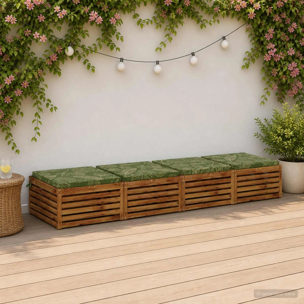 Cuscini per Sedia in 4 Pezzi SOEST 4 pz 100% Poliestere 944862
