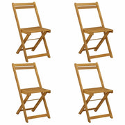 Sedie da giardino pieghevoli 4 pz | Sedie da Esterno Naturale 40 x 53 x 80 cm