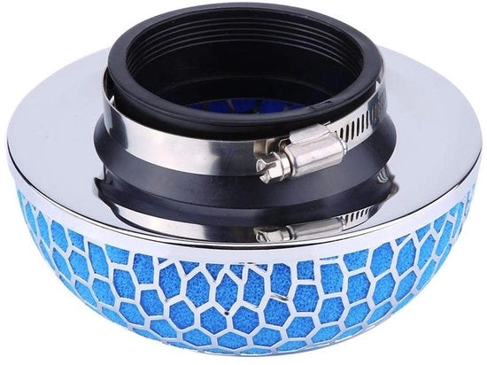 Filtro dell'aria per turbocompressore - Materiali: acciaio inossidabile - Piastra filtrante in microfibra lavabile - Migliorata risposta ai gas - Adatto a tutti i tipi di veicoli - Universale - Costruito per motori con turbocompressore - Filtro dell'aria