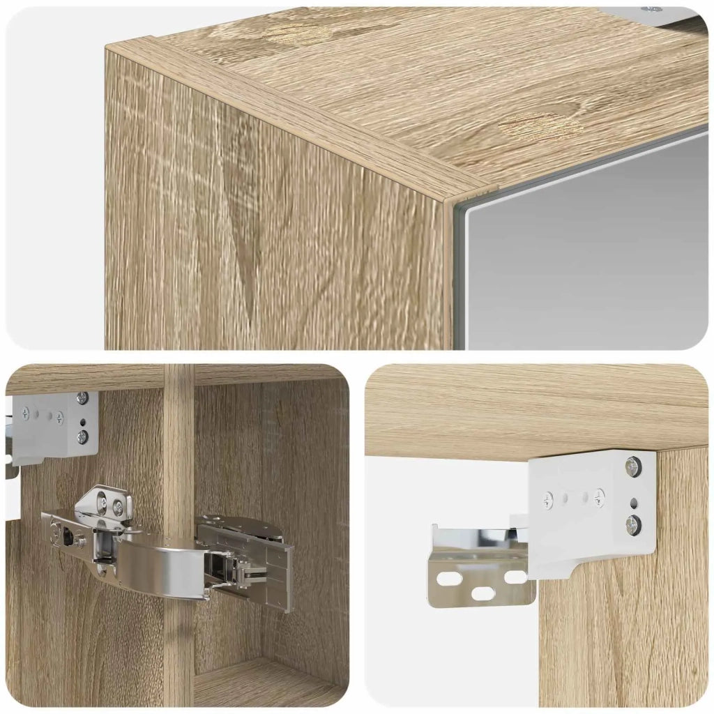 Mobiletto per specchio da bagno Rovere Sonoma 60 x 14,5 x 70 cm 889065