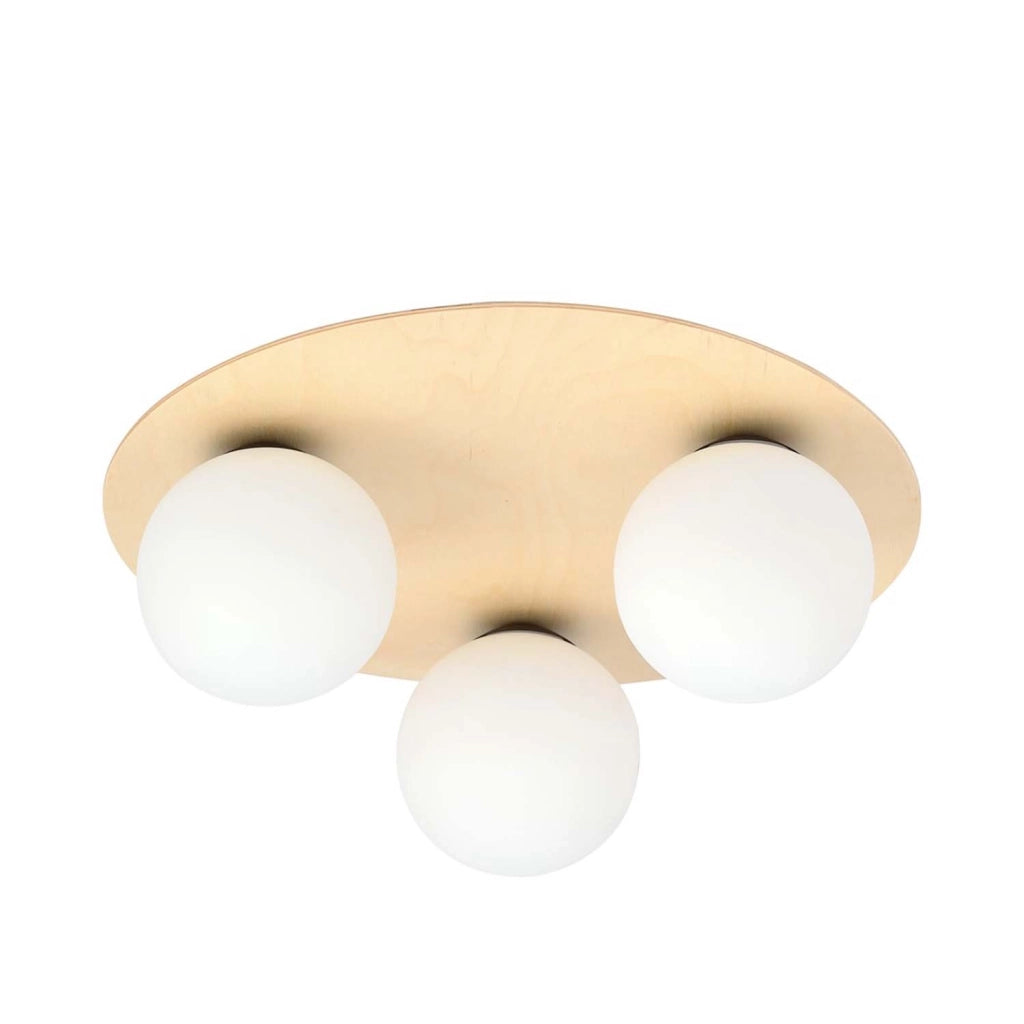 Plafoniera Minimal Chelys Acciaio Marrone 3 Luci E14