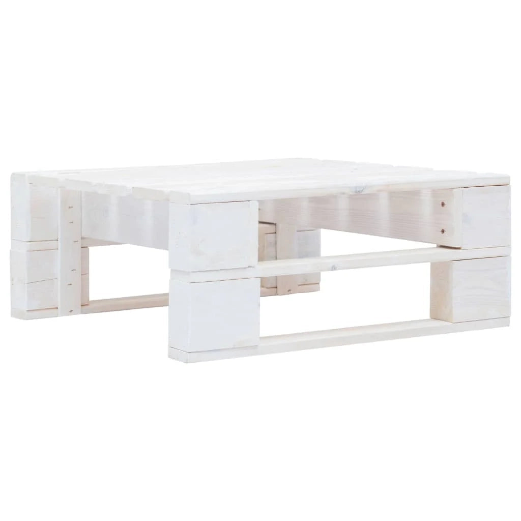Set di mobili da giardino set di mobili da esterno in pallet 4 pezzi e cuscini in pino impregnato bianco 02_0018382