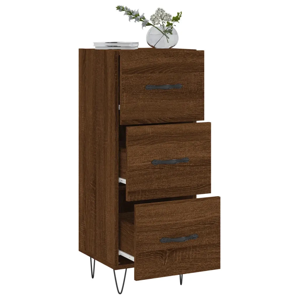 Credenza Rovere Marrone 34,5x34x90 cm in Legno Multistrato 828603