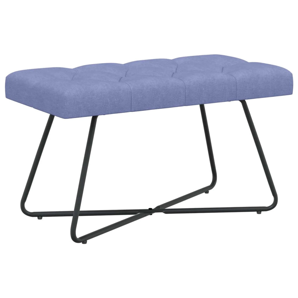 Panchina con bottoni imbottiti Blu jeans 80 x 40 x 46 cm 42038370