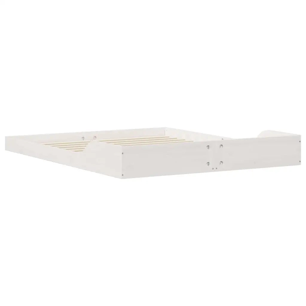 Struttura del letto Bianco 150 x 200 cm Pino massello