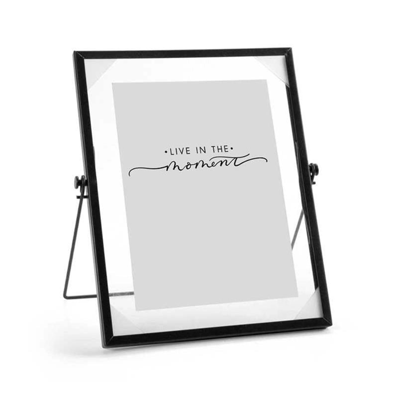 PORTAFOTO VERTICALE DA TAVOLO IN METALLO 10X15 CM IN COLORE NERO