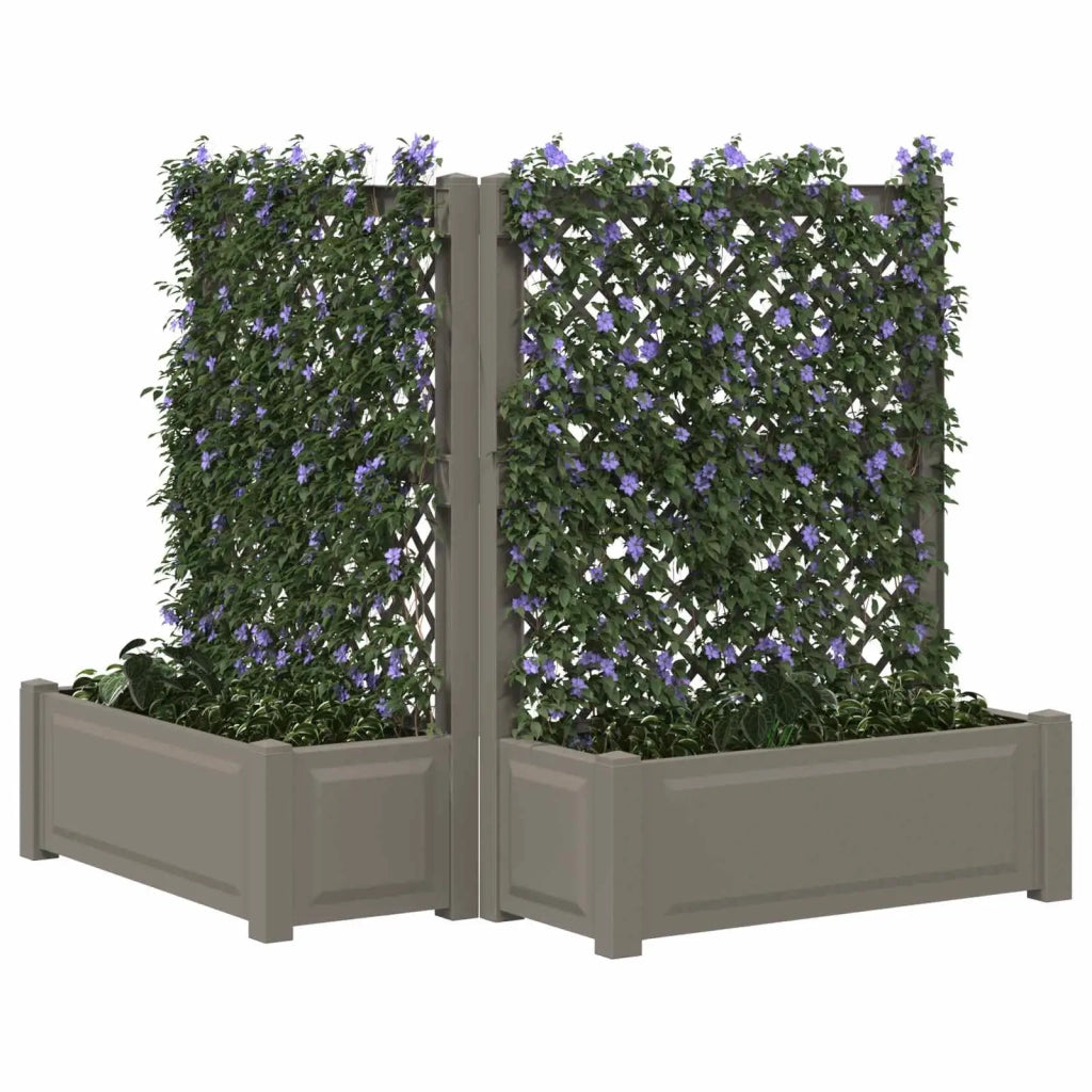 Vaso Grande con Direzione 2 pz Grigio 143 x 143 x 133,5 cm PP CFW6307935