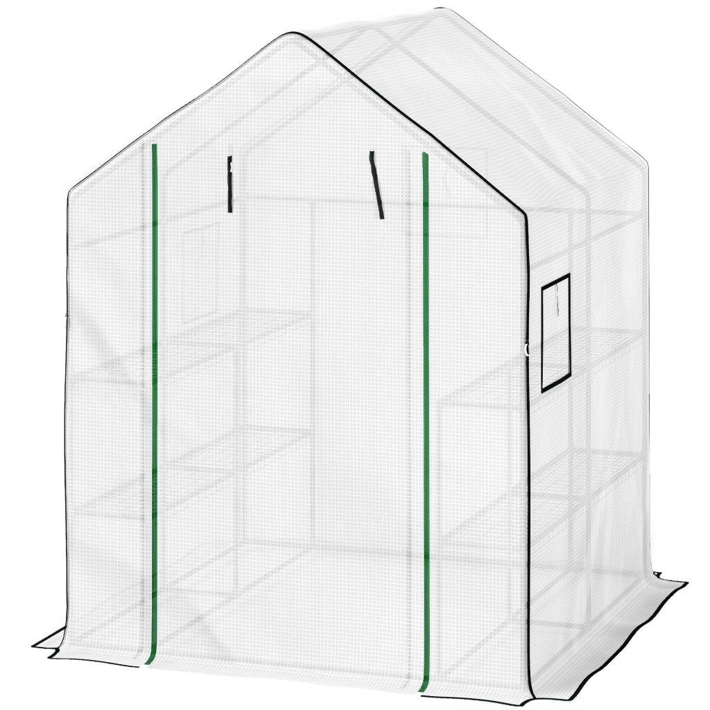 Serra da Giardino con Ripiani ¨C Zephmum ¨C Bianco 140x143x190 cm
