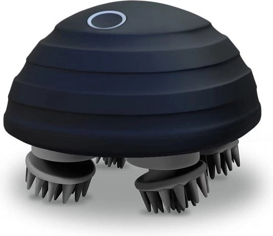 Appareato di Massaggio Elettrico per la Testa - Scalp Massager con 5 Modalità di Massaggio - Massaggio della Pelle del Capo anche per la Schiena, le Spalle, le Gambe e i Piedi – 96 Punti di Connettività – Impermeabile