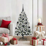 Albero di Natale artificiale con 150 LED Verde e Bianco 120 cm