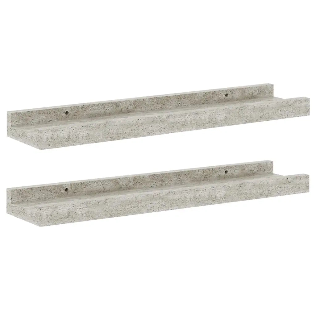 Mensole da Parete 2 pz Grigio Cemento 40x9x3 cm cod mxl 78221