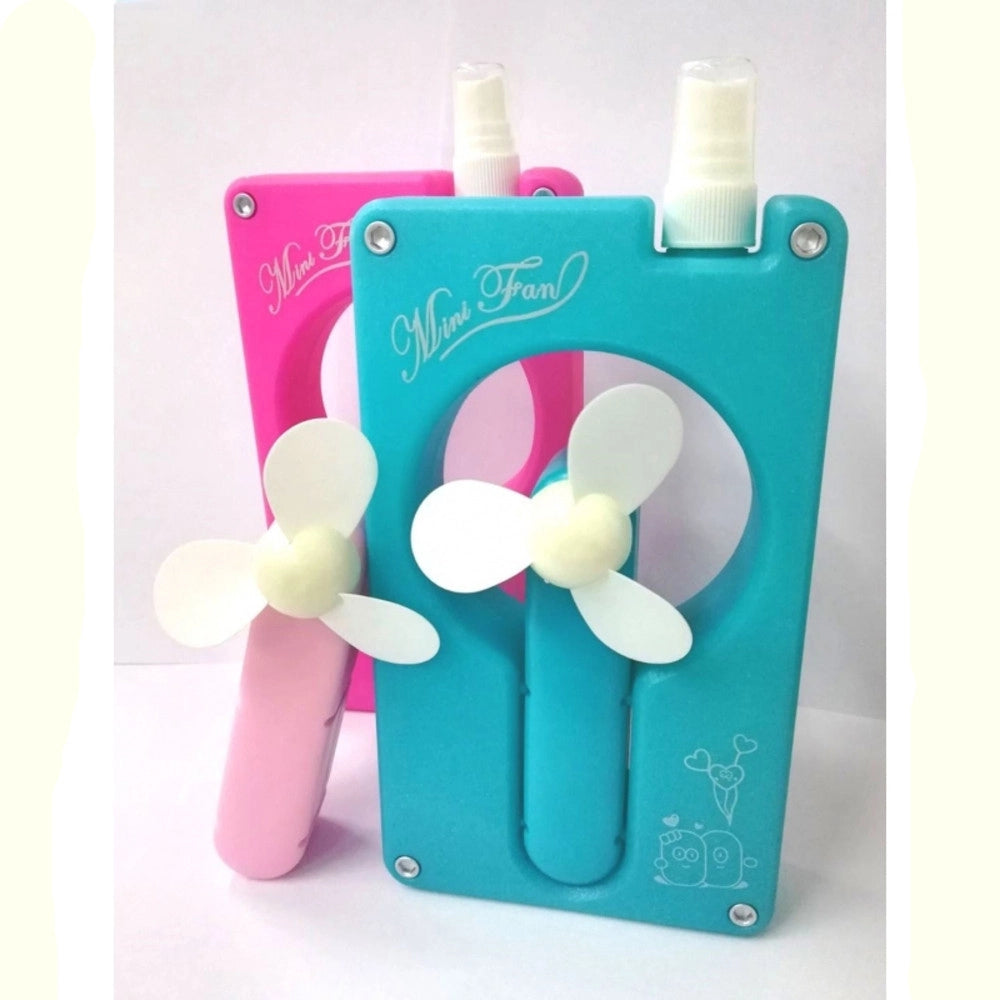 Trade Shop - Ventilatore Con Spray Spruzzo 2in1 In Plastica 400ml Acqua Condizionatore 1760 -