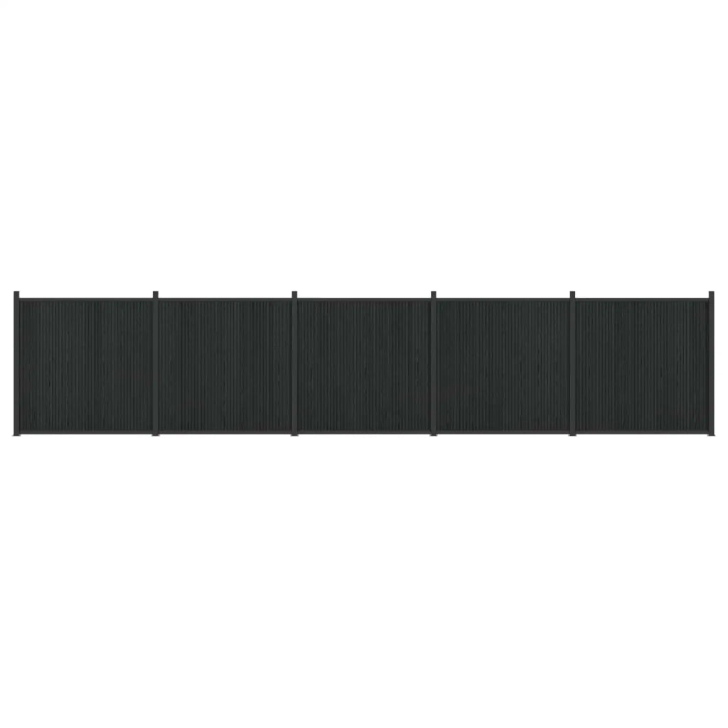 Pannello di Recinzione 5 pz 880 x 186,5 cm WPC e Alluminio Nero 3429487