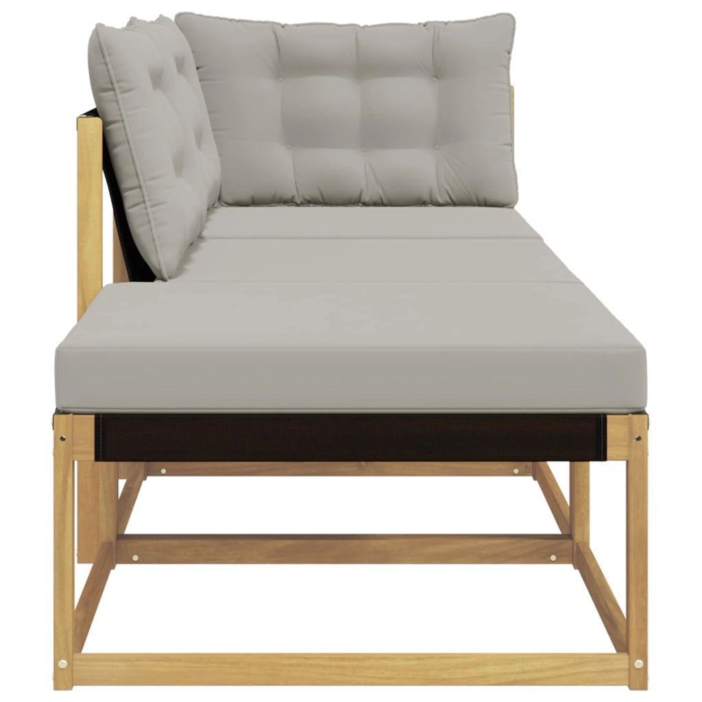 Set di divani da esterno-Sofa da giardino con cuscino Bianco e Grigio Chiaro
