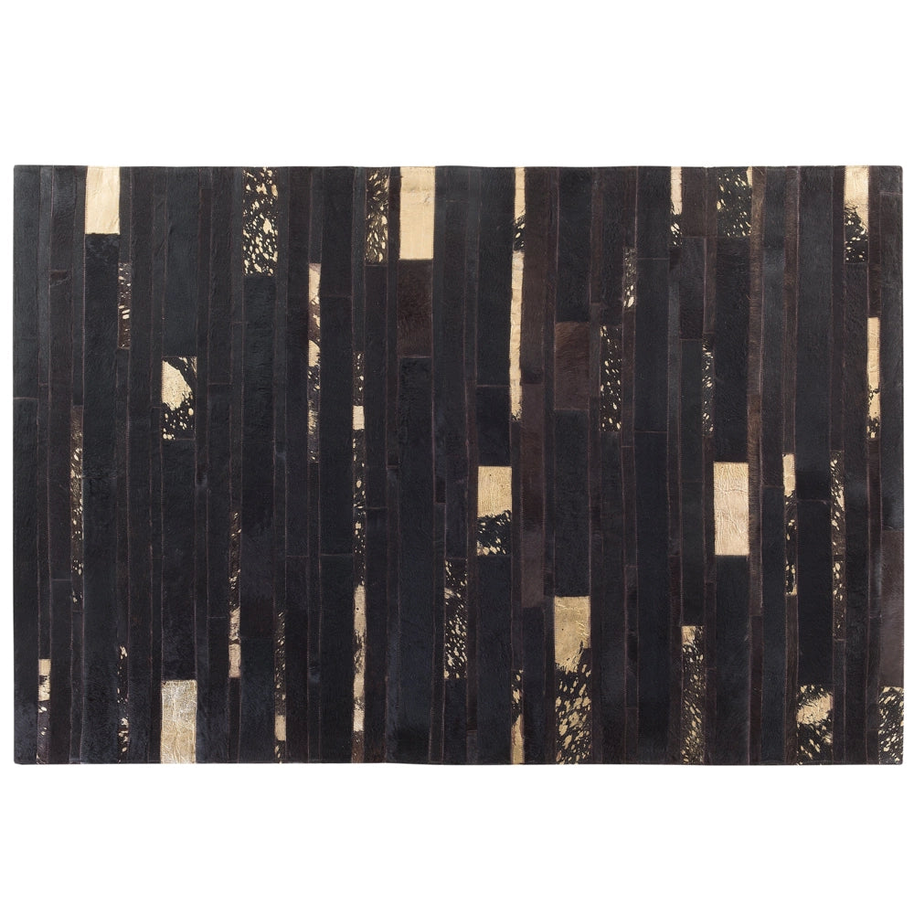 Tappeto Marrone Vera Pelle 140 x 200 cm Pelle Bovina Artigianale