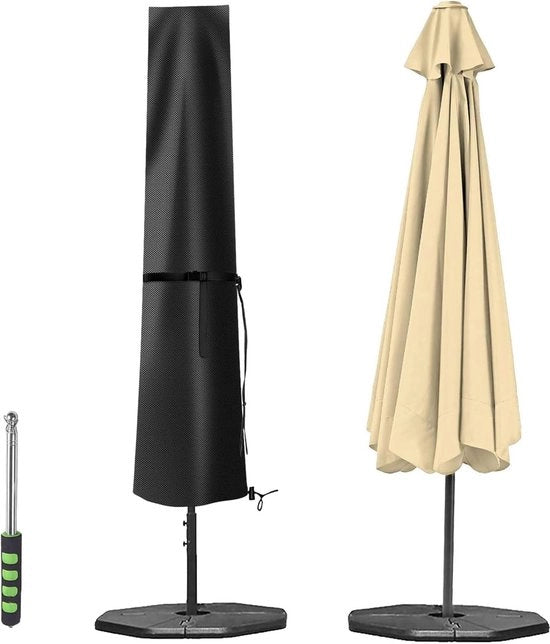 Copriparasole per ombrelli, 2-4 m con manico, tessuto 600D Oxford, copriparasole per ombrelli, resistente al freddo, impermeabile, resistente ai raggi UV, copriparasole per ombrelli resistenti al tempo, 190 x 30/40/50 cm