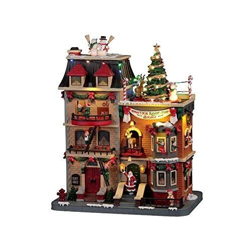 Lemax 25861-UK Santa's Wonderland Edificio Natalizio Animato con Luci LED Musica e Movimenti colore Multicolore