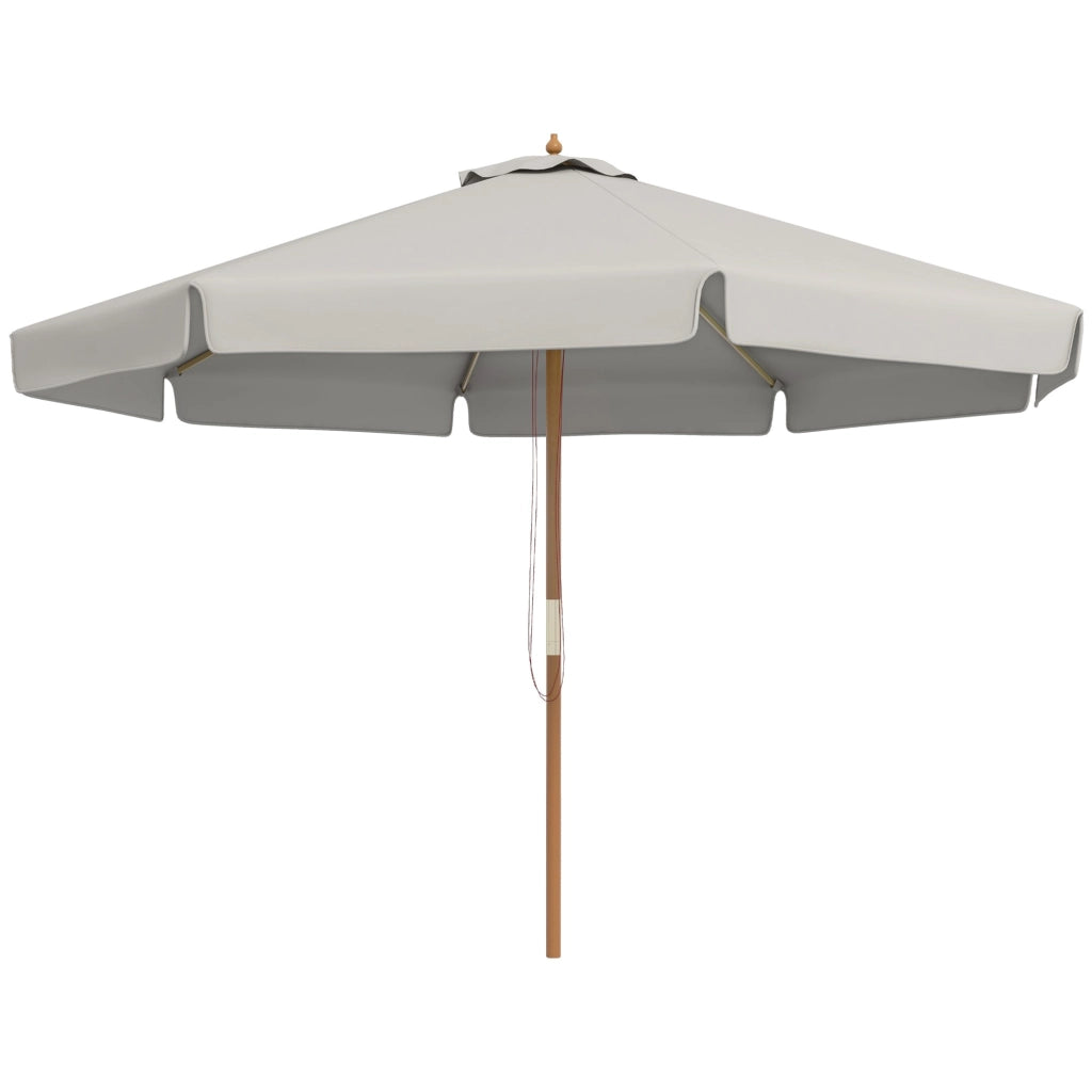 Ombrellone da Giardino Ø325x250 cm in Bambù e Poliestere Grigio