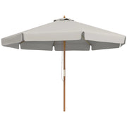 Ombrellone da Giardino Ø325x250 cm in Bambù e Poliestere Grigio
