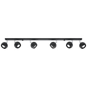 Plafoniera FOKUMO 6 luci nera/cromo GU10 Pure Lume PU.0448