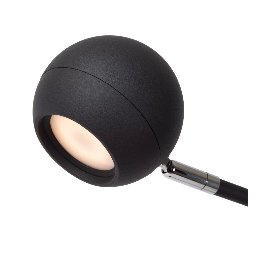 Lampada scrivania nera spot LED 3W dimmer touch Comet Lucide
