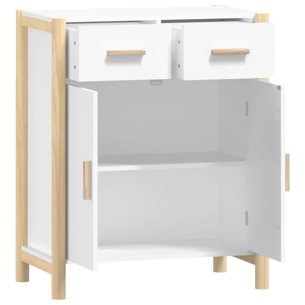 Buffet credenza cassettiera mobiletto mobile contenitore organizer per cucina soggiorno salotto 62 x 38 x 75 cm legno ingegnerizzato bianco 02_0030379