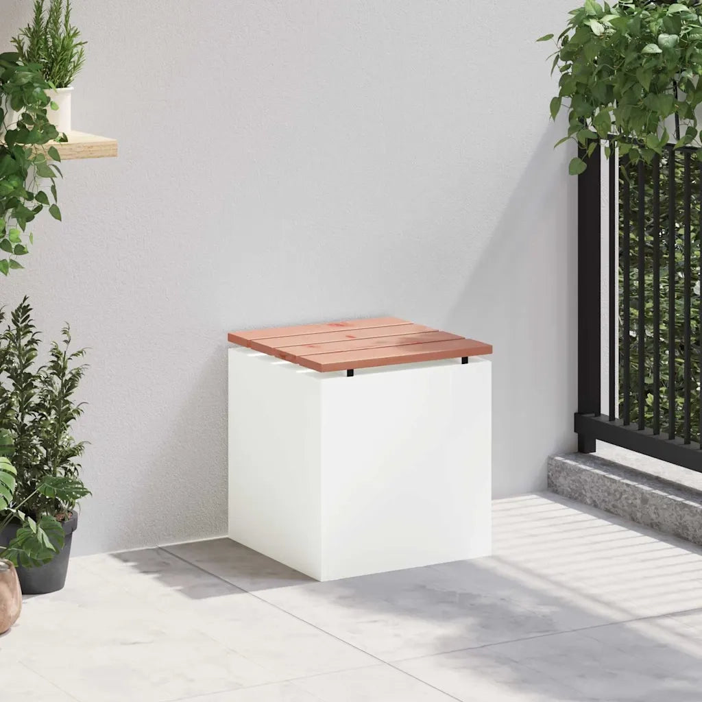 Panchina da giardino Bianco 40 x 40 x 43 cm Acciaio 874913