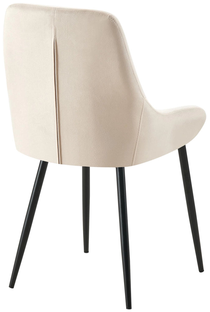 Set di 2 sedie per sala da pranzo Elmira velluto nero 6