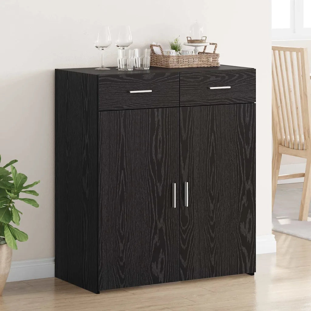 Armadio Rovere nero 80 x 42.5 x 93.5 cm Legno multistrato CFW9542930