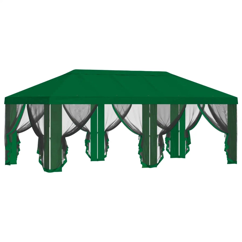 Copertura Gazebo con Pareti Laterali Verde 600,5 x 300,5 cm 900439