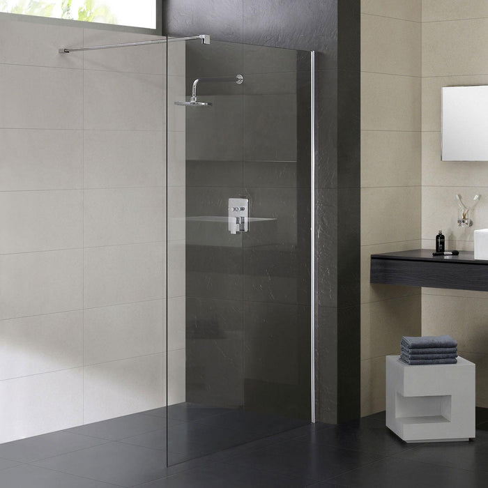 Parete Doccia Walk-In 120 cm in Cristallo Trasparente 8mm H198 Fosterberg Side