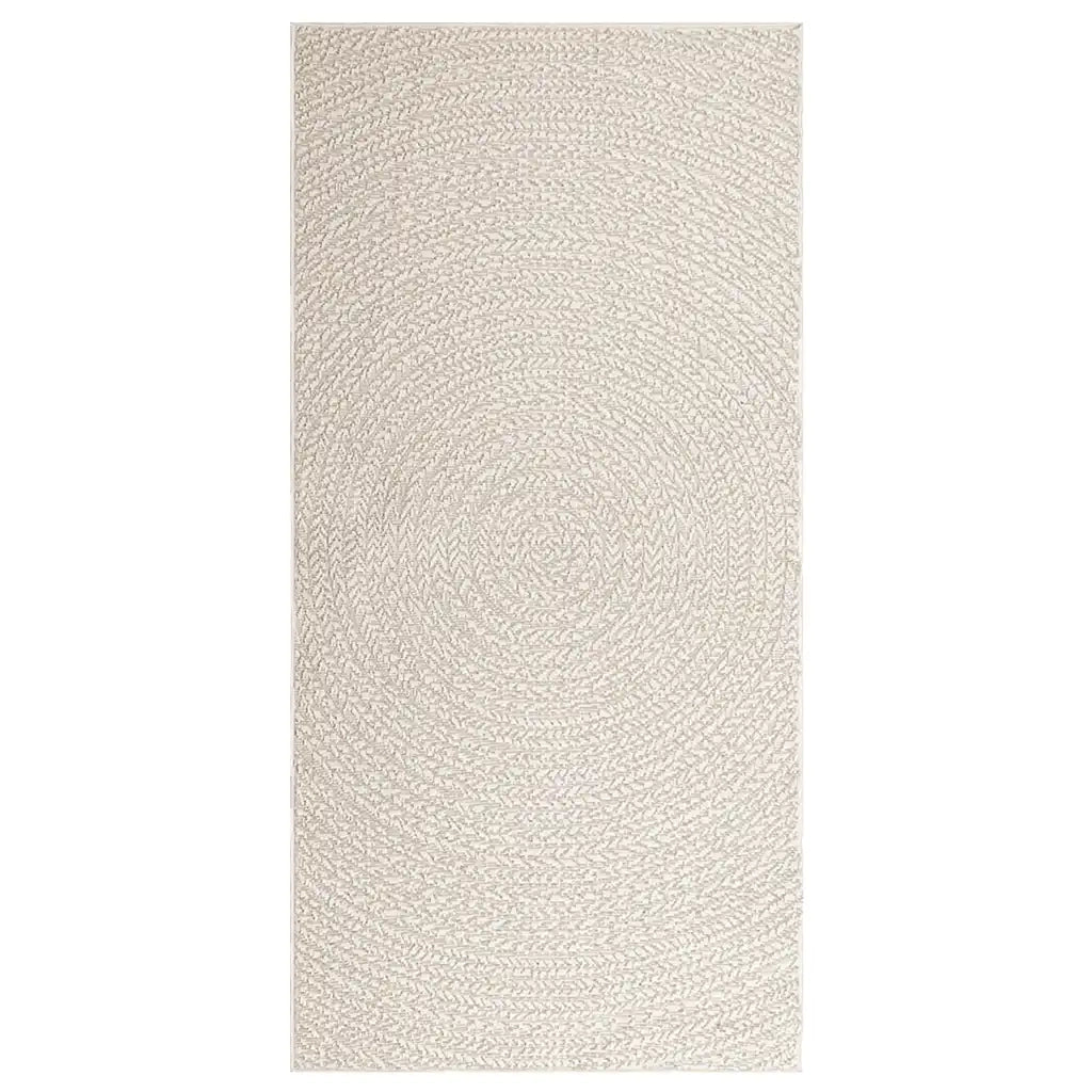 vidaXL Tappeto ZIZUR Crema 100x200 cm Aspetto Iuta Interni ed Esterni