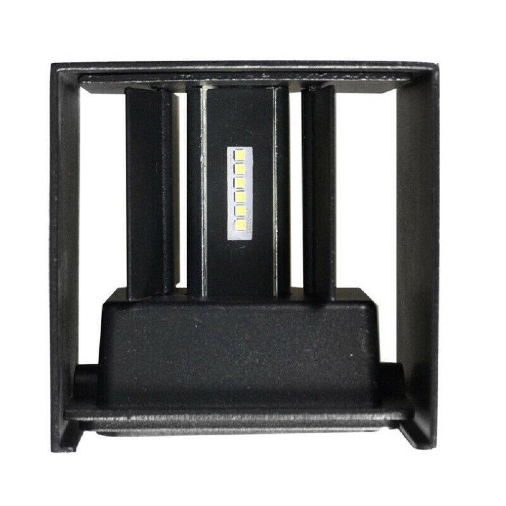 Trade Shop - Applique Doppia Emissione Led Cob 12 W Esterno Luce 4000k 3000k 6500k Es46 Nero -